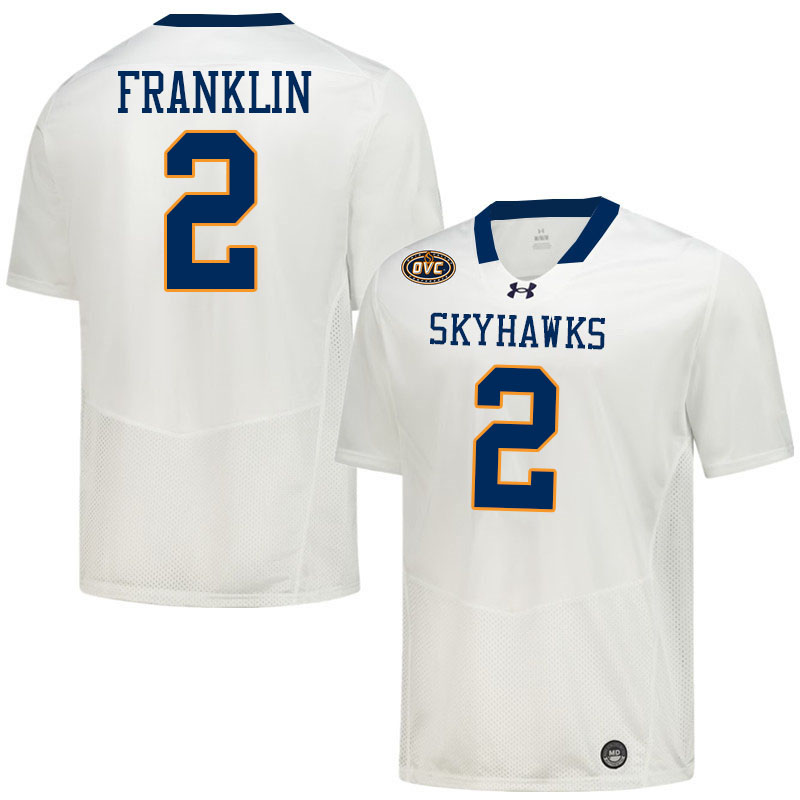 UT Martin Skyhawks #2 Chris Franklin College Football Jerseys,Uniforms-White